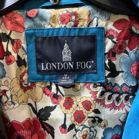 London Fog Faux Suede Jacket with Floral Print Lining Size M - Picture 3 of 5